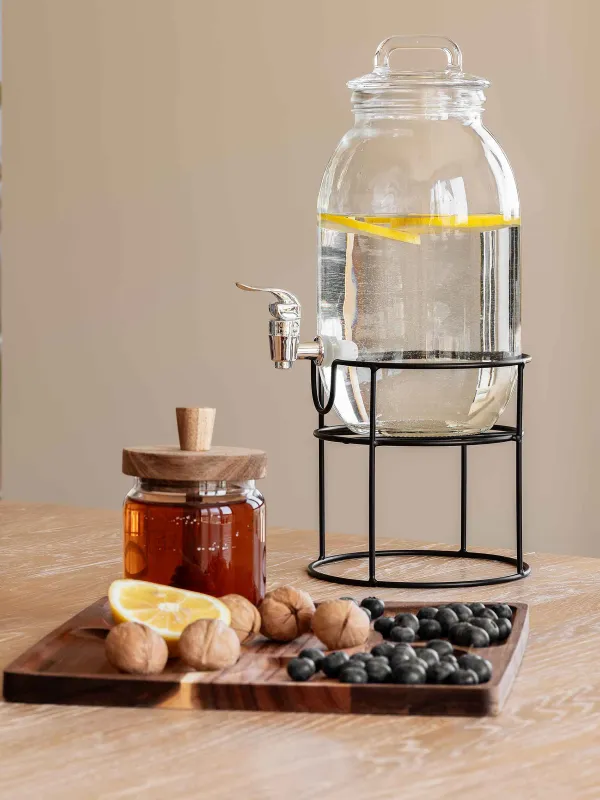 Банка для меда, 400 мл, с ложкой, стекло Б/дерево, Noble tree, image-5