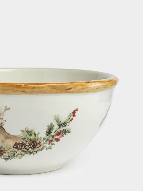 Салатник, 17х8 см, Олень и ягоды, Berries&deer, image-4