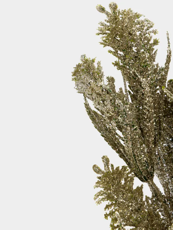 Ветка декоративная, 37 см, Листья в блестках, Sparkle decor, image-1