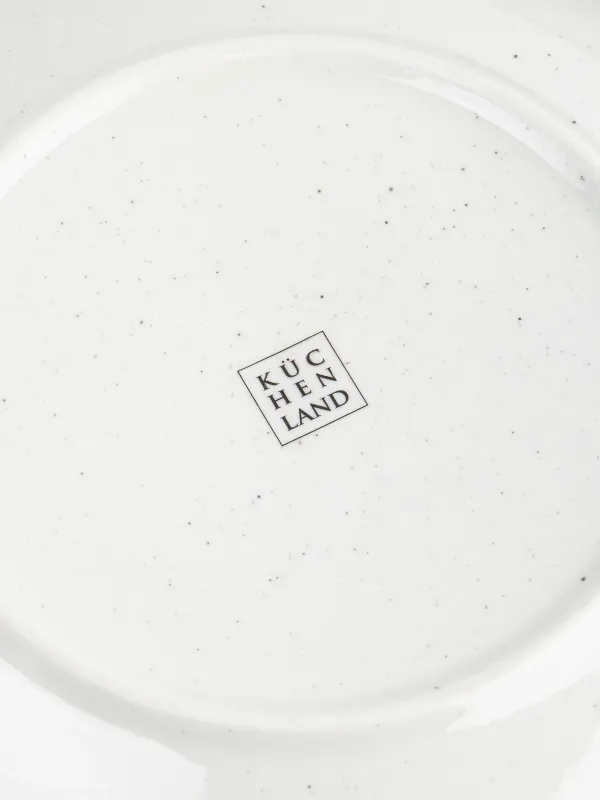 Сервиз обеденный, 6 перс, 18 пр, керамика R, бело-серый, в крапинку, Roxas, image-5