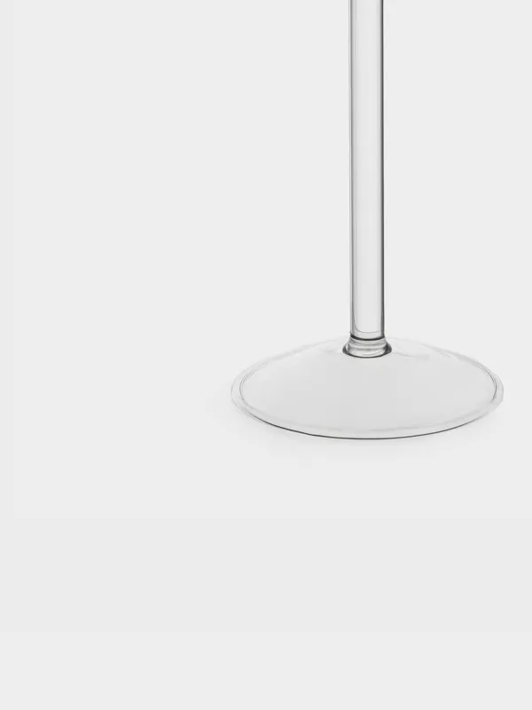 Подсвечник, 19 см, для тонкой свечи, на ножке, стекло, Clear, image-1