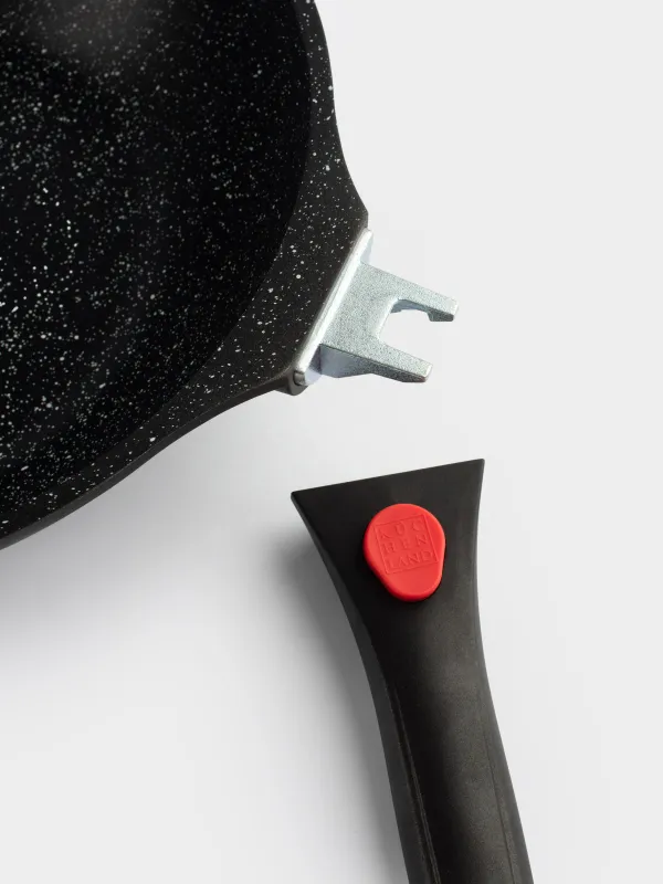 Вок, 28 см, с крышкой, съемная ручка, с покрытием, алюминий, Solution Red 2, image-5
