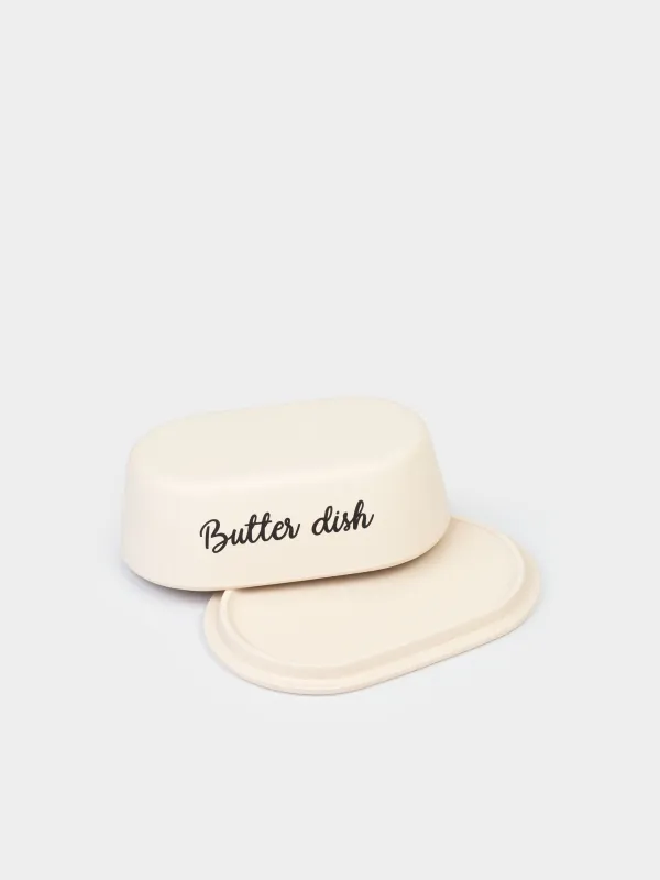 Масленка, 16 см, бамбук, овальная, Creme, image-3