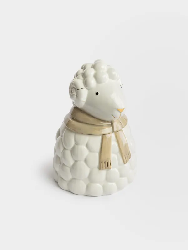 Емкость для хранения, 900 мл, Баран в шарфе, Sheep in scarf, image-1