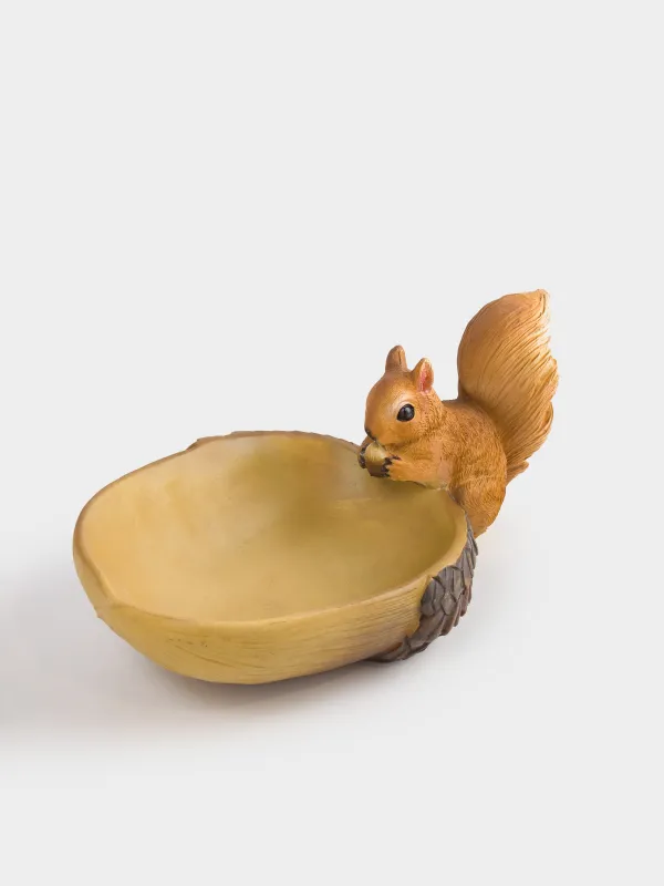 Конфетница, 27х10 см, полирезин, коричневая, Белка, Forest symphony, image-1