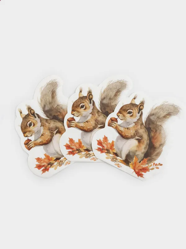 Салфетки бумажные, 28х32 см, 20 шт, фигурные, коричневые, Белка, Forest symphony, image-2