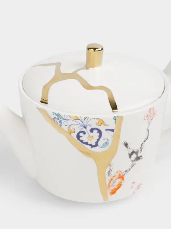 Чайник заварочный, 700 мл, фарфор N, бело-золотистый, Кинцуги, Revival, image-3