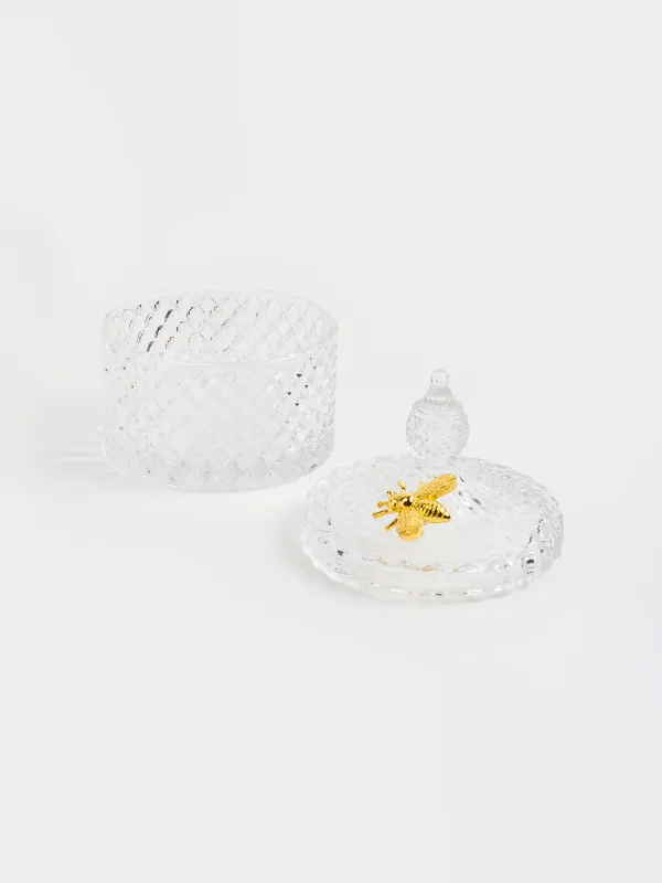 Eмкость для хранения, 13х10 см, 330 мл, стекло Р/металл, Пчела, Honey, image-2