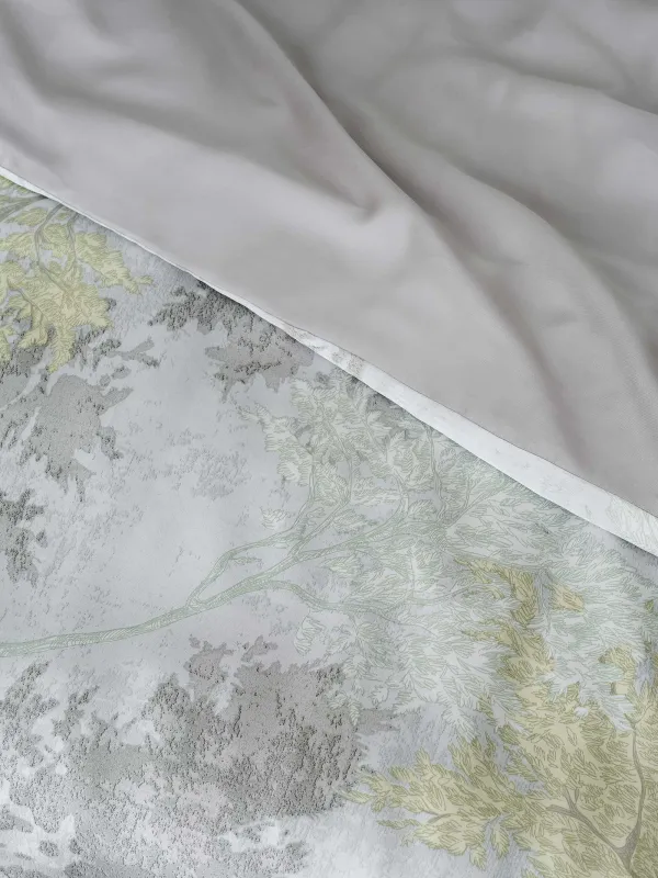 КПБ евро, тенсель 300 ТС, серо-ментоловый, Ветви, Tencel, image-4