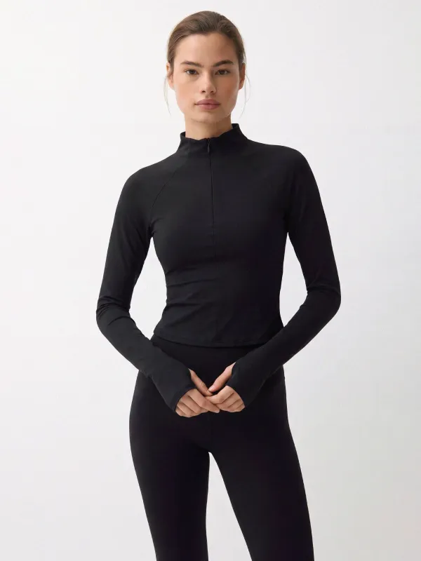 Лонгслив спортивный с вырезом для пальца Brunita, image-0