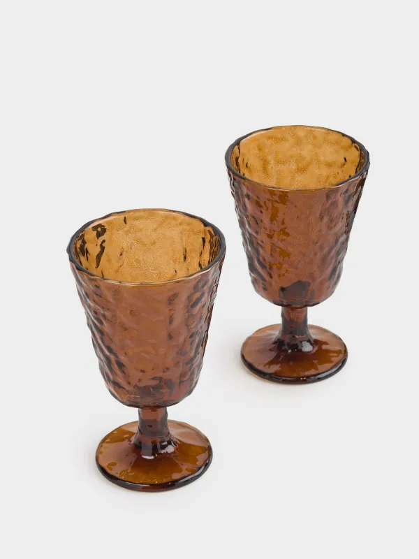 Бокал-кубок для вина, 260 мл, 2 шт, стекло Р, коричневый, Frozen, image-1