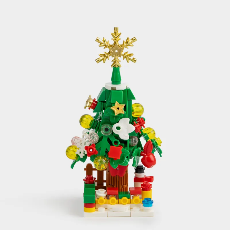 Конструктор, 13х7 см, 128 деталей, пластик, цветной, Елочка, Hobby kids