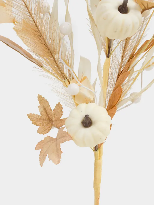 Ветка декоративная, 80 см, пенопласт/пластик, Белые тыквы, Slight frost decor, image-2