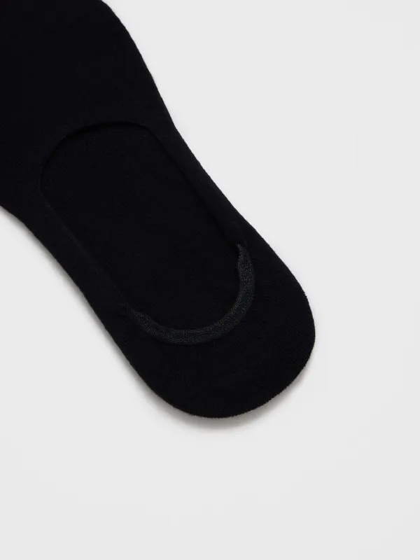 Носки-следки женские, черные, Basic, image-3