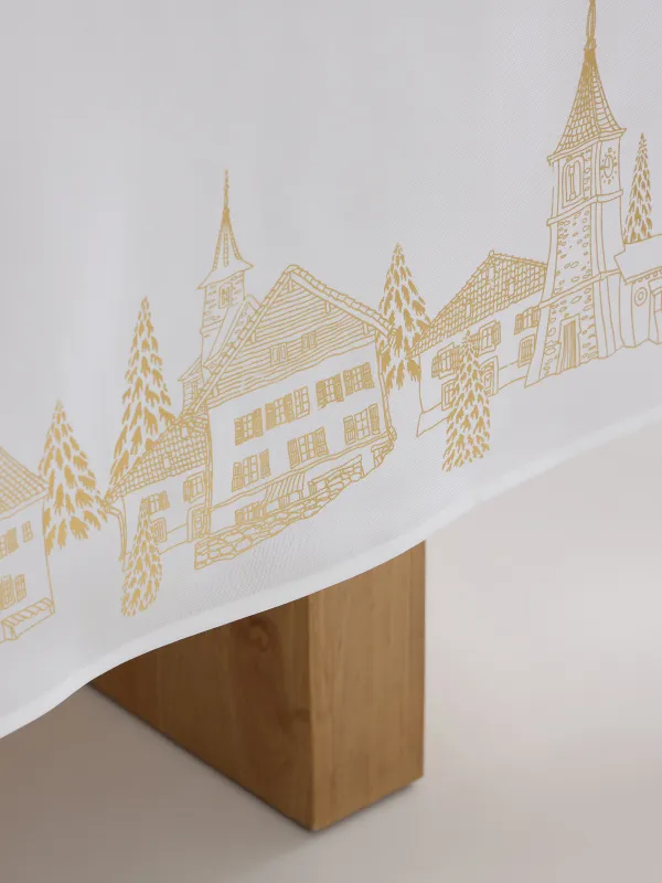 Скатерть, 160х160 см, Золотистые дома, Bowery, image-5