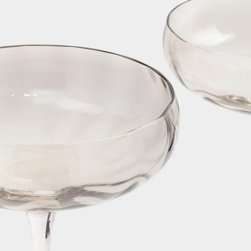 Бокал-креманка для шампанского, 220 мл, 2 шт, стекло, серый, Filo R color, image-4