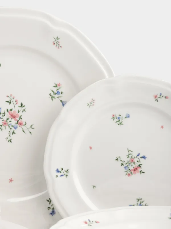 Сервиз обеденный, 6 перс, 18 пр, фарфор N, белый, Нежные цветы, El floria, image-4
