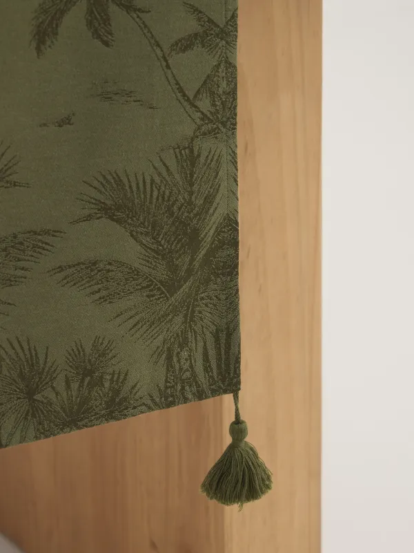 Дорожка настольная, 40х160 см, с кисточками, из жаккарда, Tropical oasis, image-8