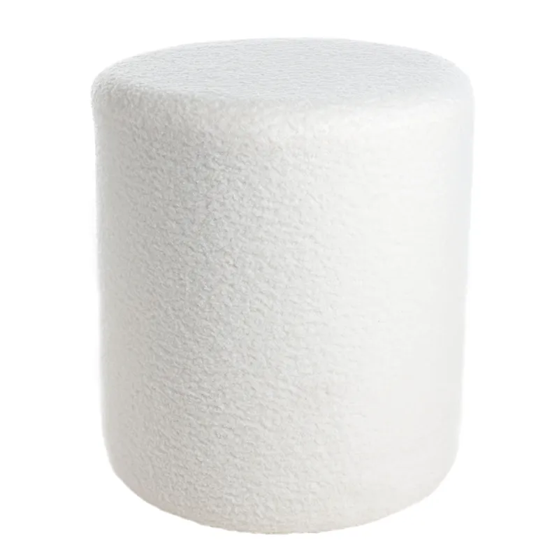 Пуфик, 37х43 см, букле, молочный, Boucle, image-0