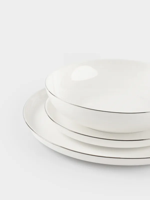 Сервиз обеденный, 6 перс, 18 пр, фарфор F, белый, Ideal silver, image-9