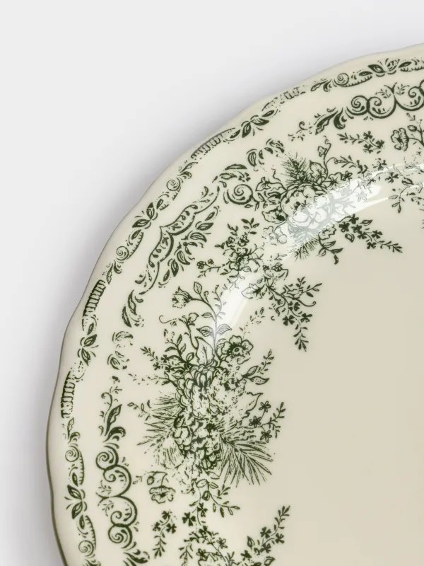 Тарелка обеденная, 28 см, Зеленые шишки, Conifer lace, image-5