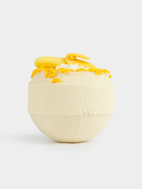 Бомбочка для ванны, 130 гр, с игрушкой, желтая, Банан и ваниль, Банан, Fruits spa, image-3