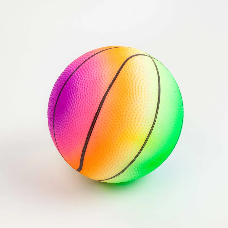 Мяч, 14 см, ПВХ, неоновый, Баскетбол, Game Neon, image-4