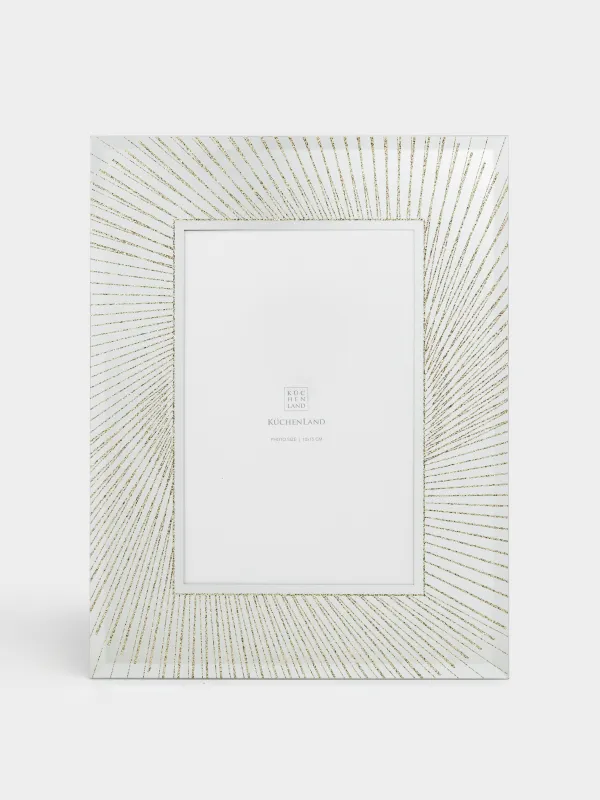 Фоторамка, 17х23 см, стекло, золотистая, Золотистые линии, Actress, image-5