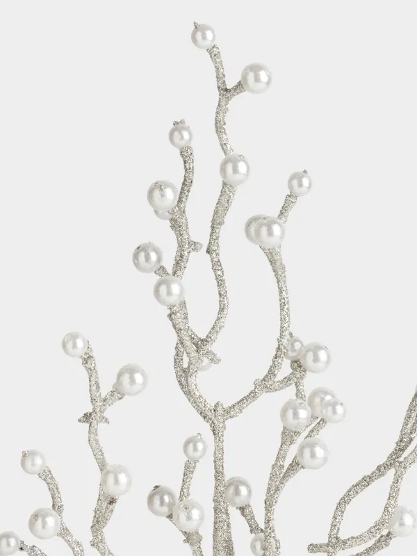 Ветка декоративная, 46 см, Молочные бусины, Balls decor, image-2
