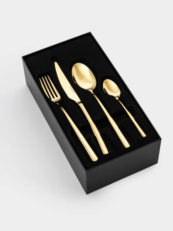 Столовые приборы, 6 перс, 24 пр, сталь, золотистые, Toscana gold, image-4