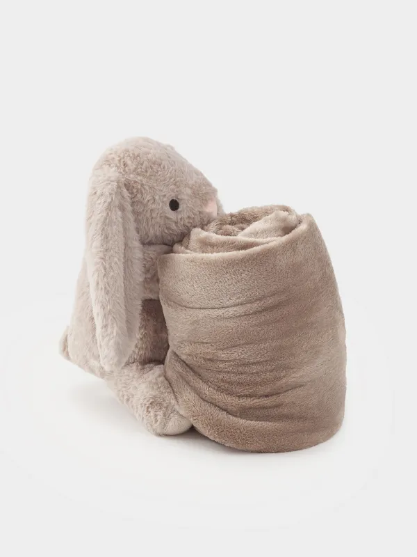 Плед с игрушкой, 178х132 см, Зайка, Rabbit, image-1