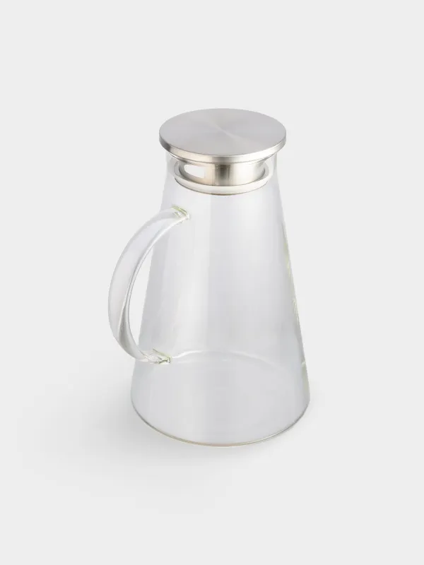 Кувшин, 1,7 л, с крышкой фильтром, стекло Б/сталь, Clear, image-3