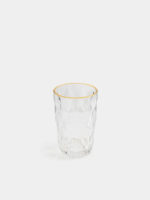 Стакан, 340 мл, с золотистым кантом, Rhomb gold, image-1