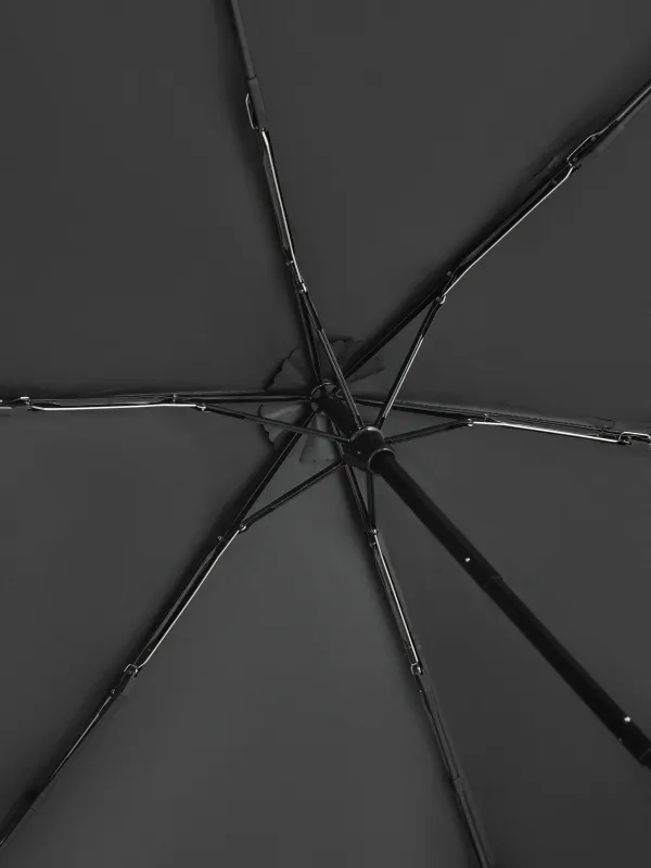 Зонт, 52/21 см, складной, двусторонний, эпонж, бежево-черный, Rainy day, image-2