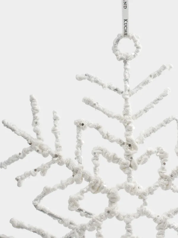 Украшение декоративное, 25x28 см, пластик/металл, серебристое, Снежинка, Figure sparkle, image-1