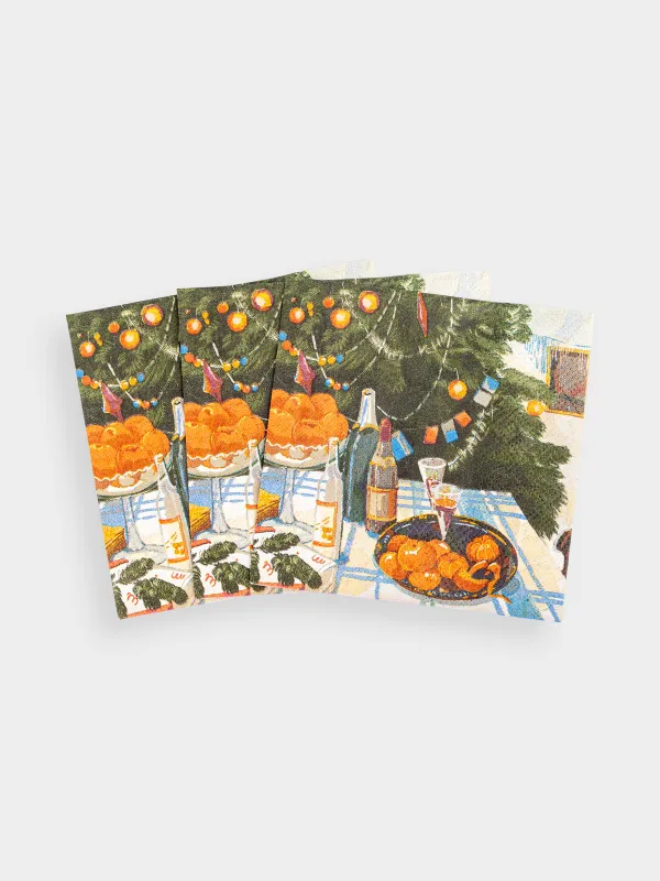 Салфетки бумажные, 21х21 см, Feast christmas, image-2