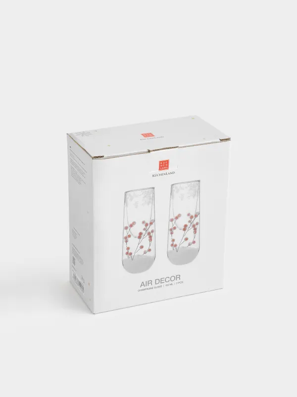 Бокал для шампанского, 100 мл, стекло, Air decor, image-4
