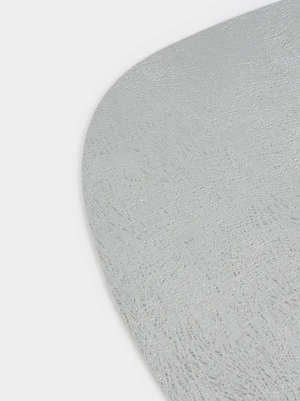 Салфетка под приборы, 31x43 см, двусторонняя, ПВХ, фигурная, серебристая/золотистая, Rock, image-2