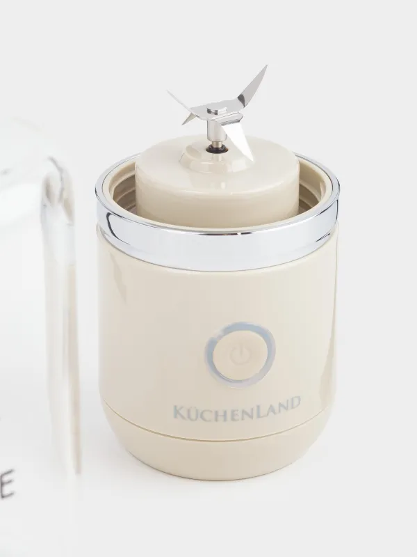 Блендер персональный, 380 мл, 67 Вт, портативный, заряжаемый, стекло/пластик, мокко, Handy, image-4