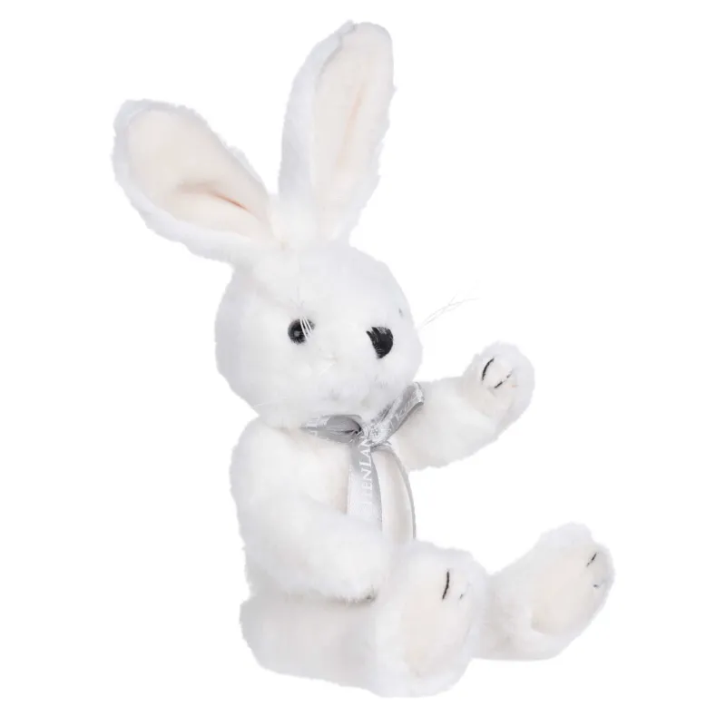 Игрушка, 20 см, мягкая, с подвижными лапами, полиэстер, белая, Кролик, Rabbit toy, image-3