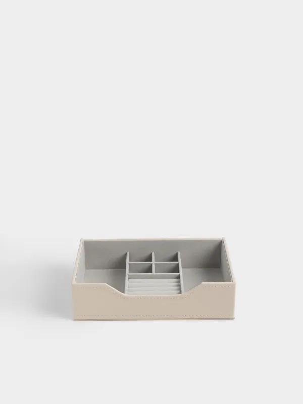 Органайзер для хранения украшений, 24х17 см, искусственная кожа/МДФ, бежевый, Ethics, image-2