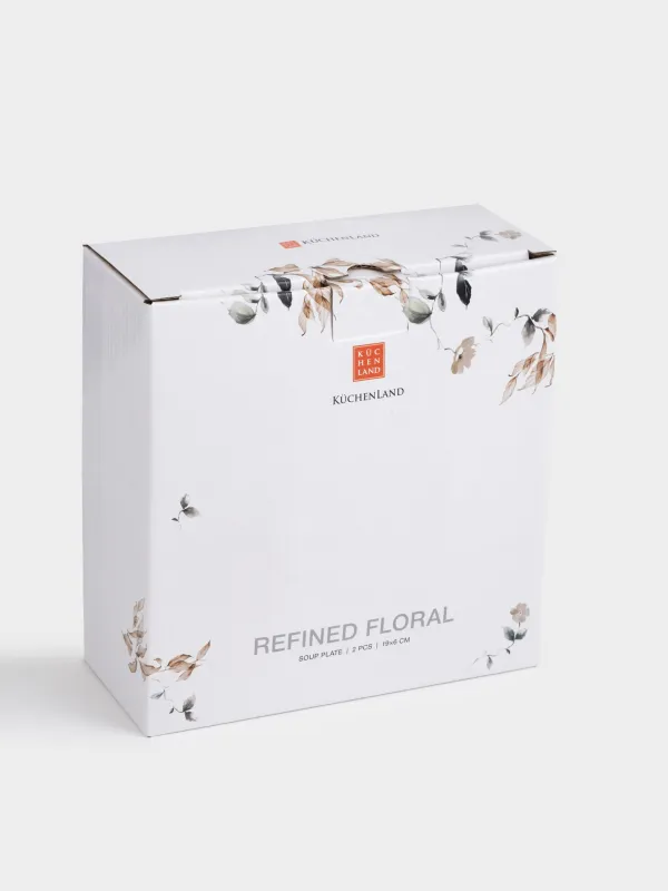 Тарелка суповая, 19х6 см, 2 шт, фарфор N, Осенние цветы, Refined floral, image-5