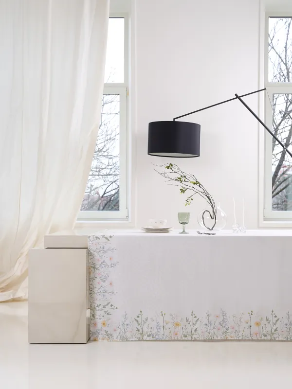 Скатерть, 170х250 см, жаккард, полиэстер, молочная, Полевые цветы, Petals serenity, image-6