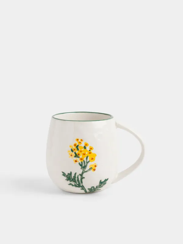 Кружка, 430 мл, Луговые цветы на кракелюре, Floral meadow, image-0