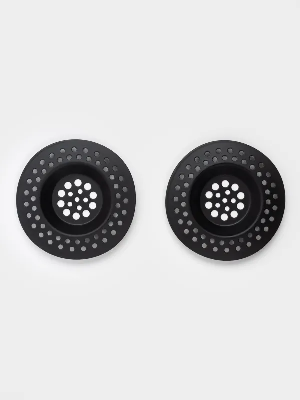 Фильтр для раковины, 7 см, 2 шт, сталь, черный, Black style