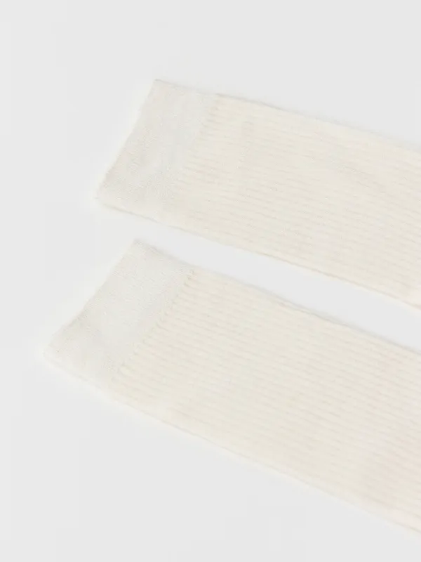 Носки женские, в рубчик, молочные, Heddy, image-1