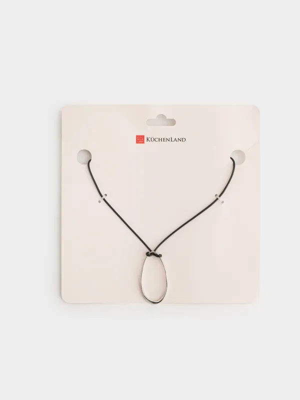 Цепочка-шнурок, 1 м, с подвеской, нейлон/металл, серебристая, Jewelry, image-3