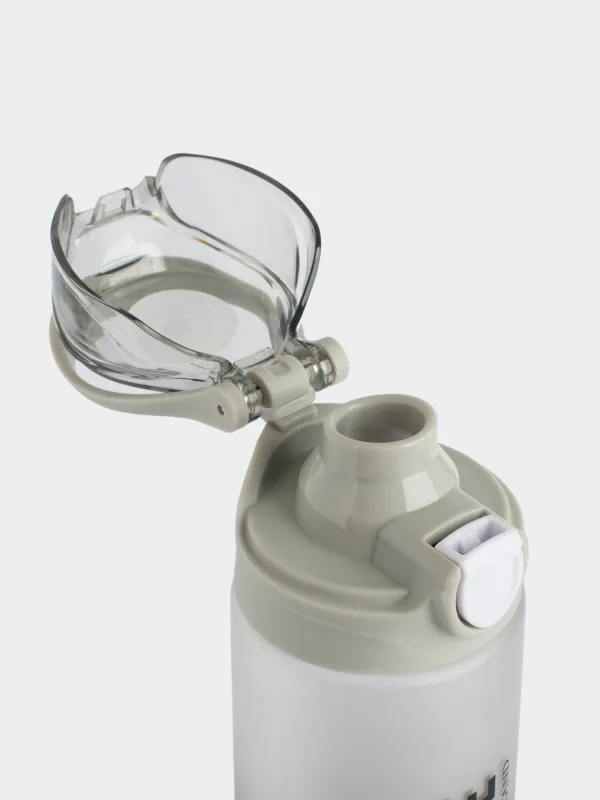 Бутылка для воды, 900 мл, пластик/силикон, серая, Water balance, Sport, image-5