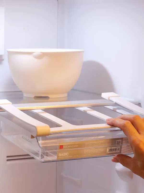 Полка-органайзер для холодильника, 27х20 см, подвесная, пластик/нейлон, прозрачная, Basic, image-3