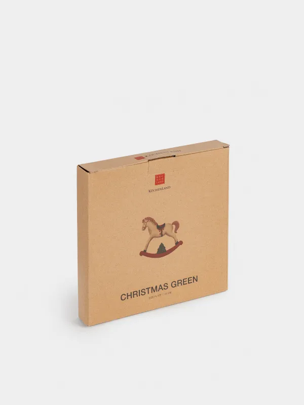 Тарелка закусочная, 21 см, Лошадка, Сhristmas green, image-5